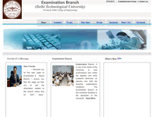 Tablet Screenshot of exam.dtu.ac.in